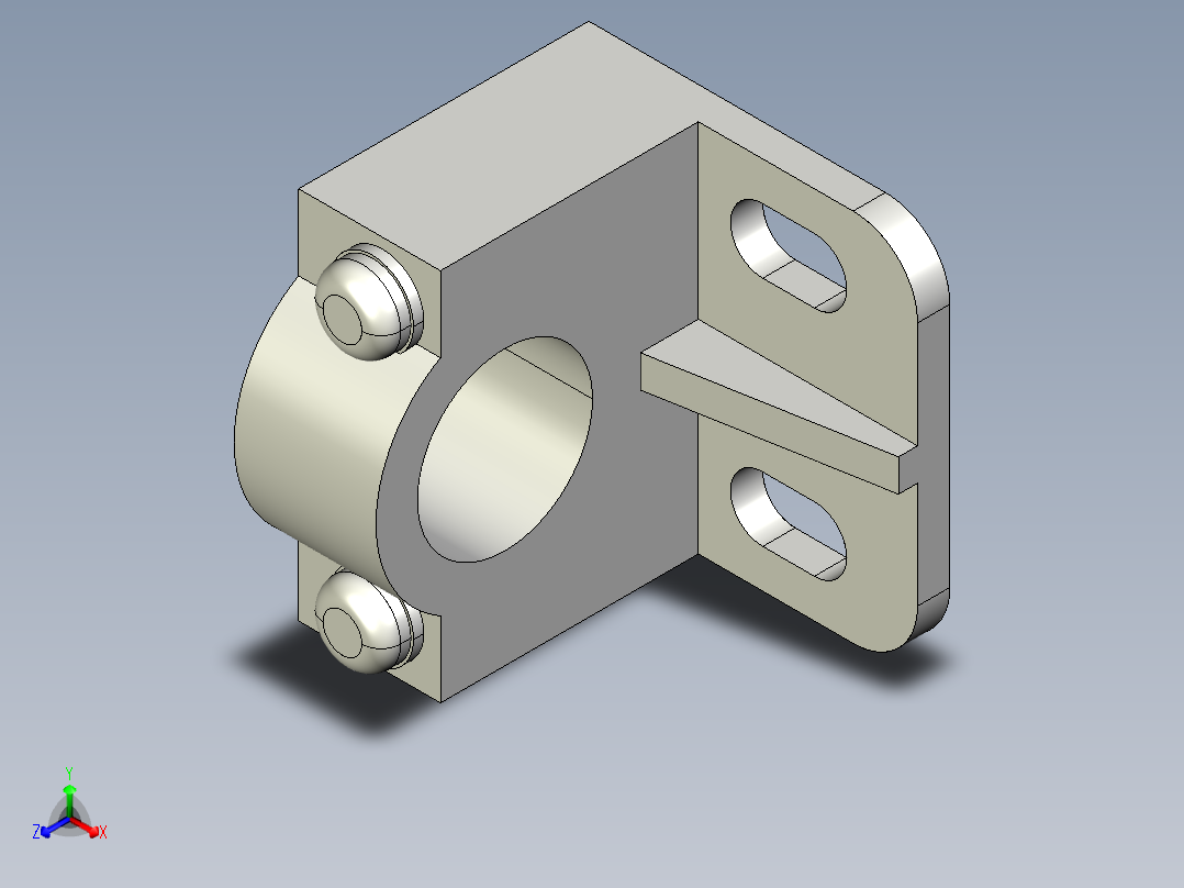 基恩士SJ_bracket_kc图纸模型正等轴测图
