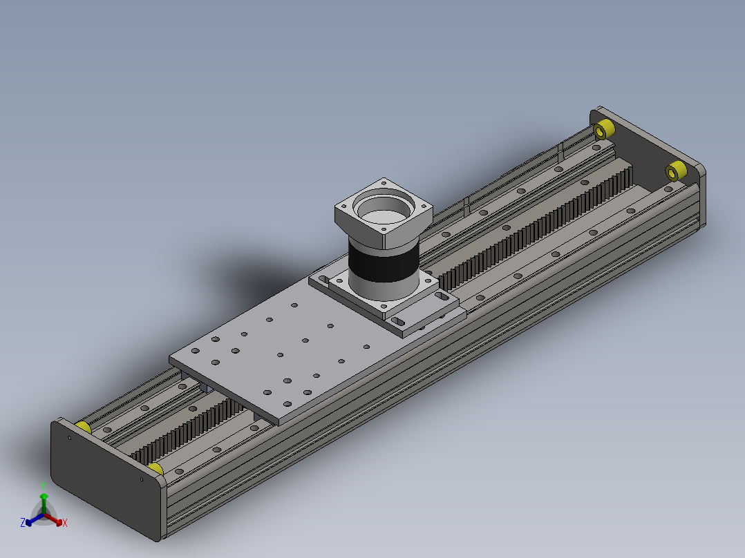 电动滑台模组ZDM175模型正等轴测图