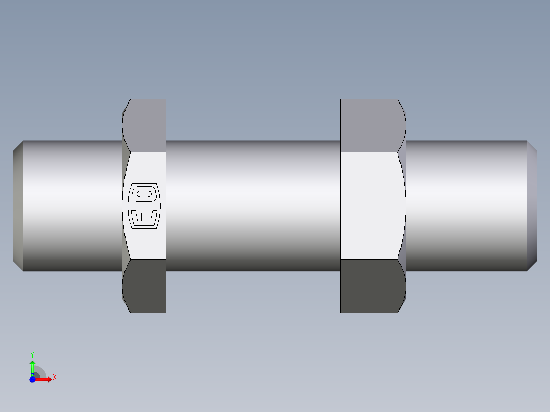卡套式工业通用硬管接头EO_Bulkhead_union_SV06LOMDCF前视图