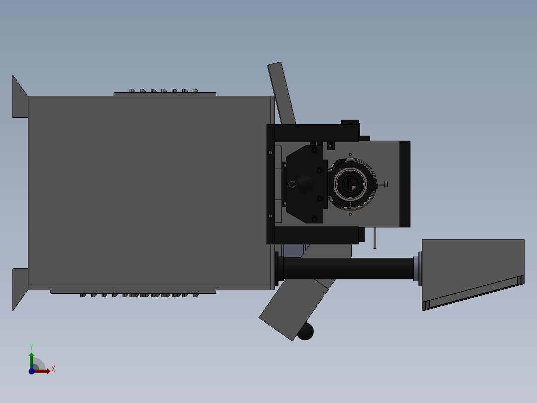 空管自动切管机三维模型前视图