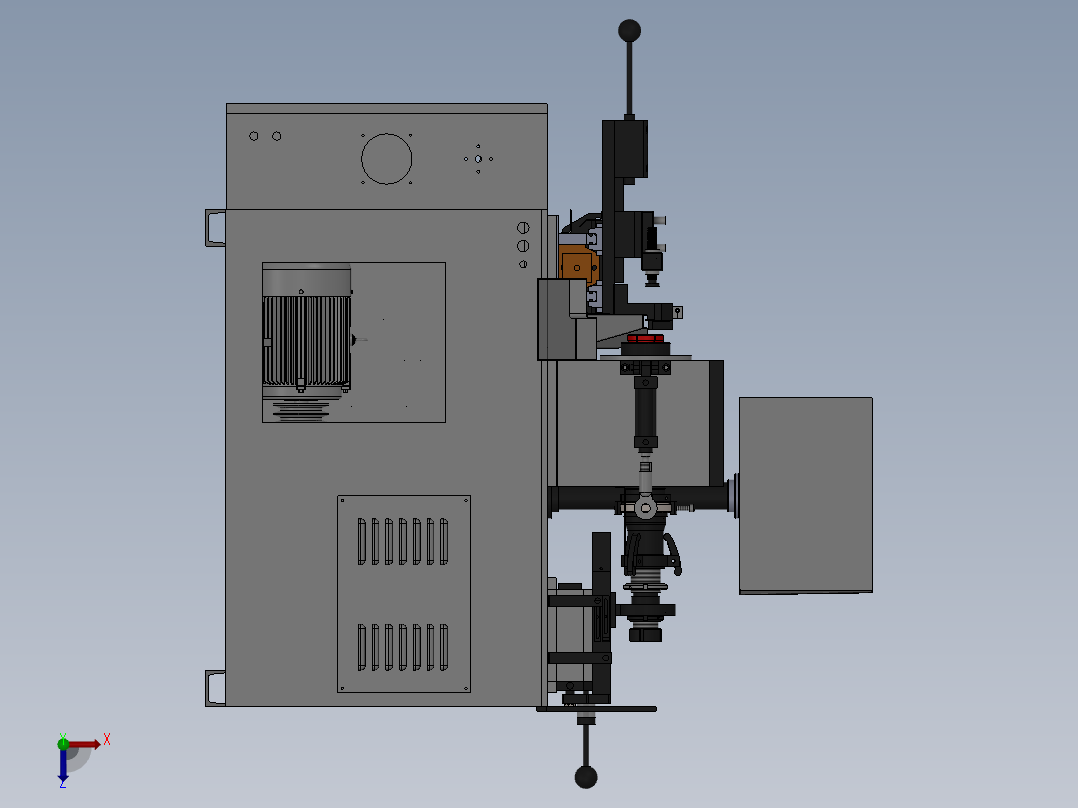 空管自动切管机三维模型俯视图