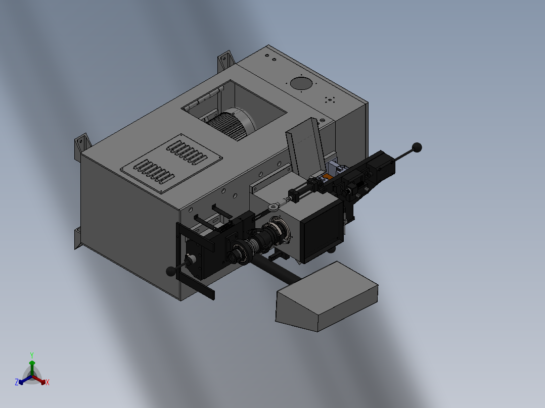 空管自动切管机三维模型正等轴测图
