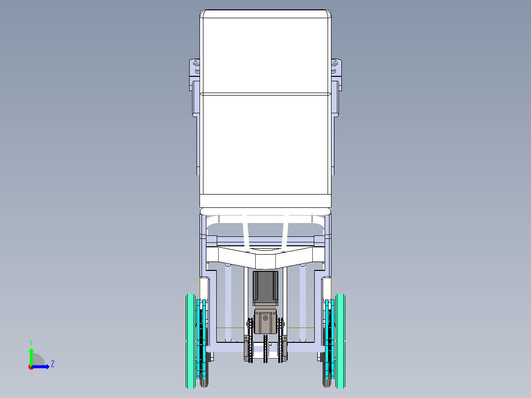 行星轮式电动爬楼轮椅10左视图