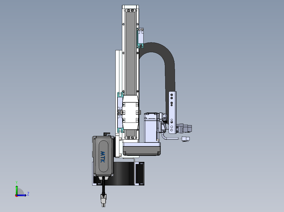 内嵌直交机械手XYG系列XYG210-A2左视图