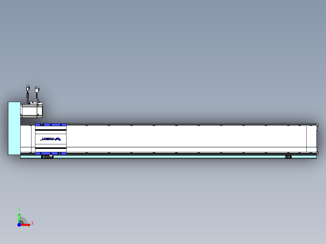 VF丝杆传动-一般环境VF14-Lxx-C-S1050-BR-ZP40-C3前视图