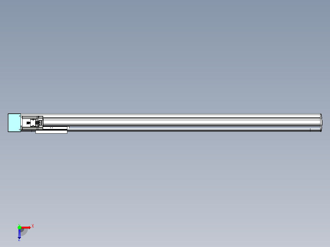 VF丝杆传动-一般环境VF14-Lxx-C-S1050-BR-ZP40-C3俯视图