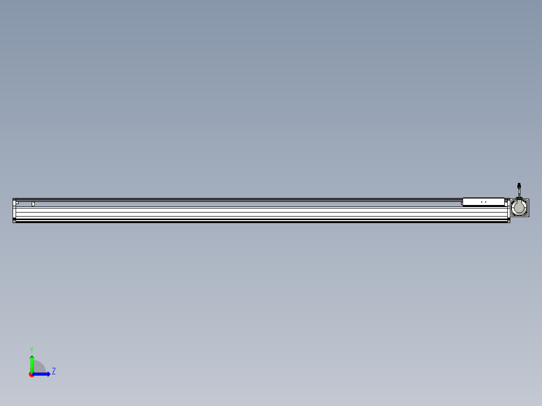 东锦同步带传动-直线滑台模组DH210B-L150-S2150-BL-P750W-C3左视图