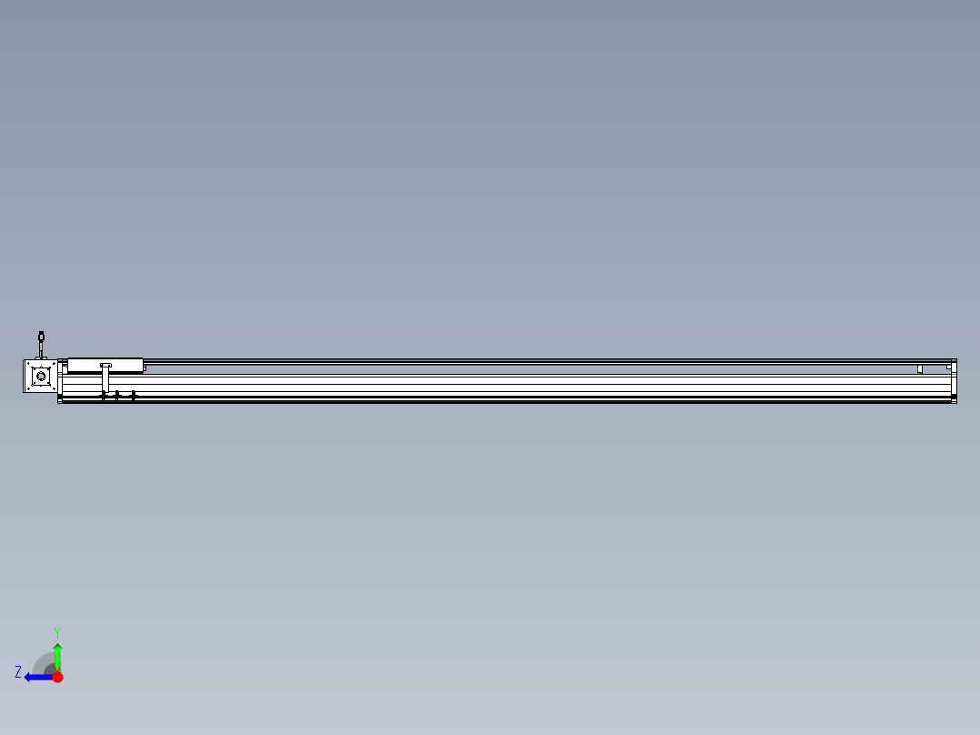 东锦同步带传动-直线滑台模组DH210B-L150-S2150-BL-P750W-C3右视图