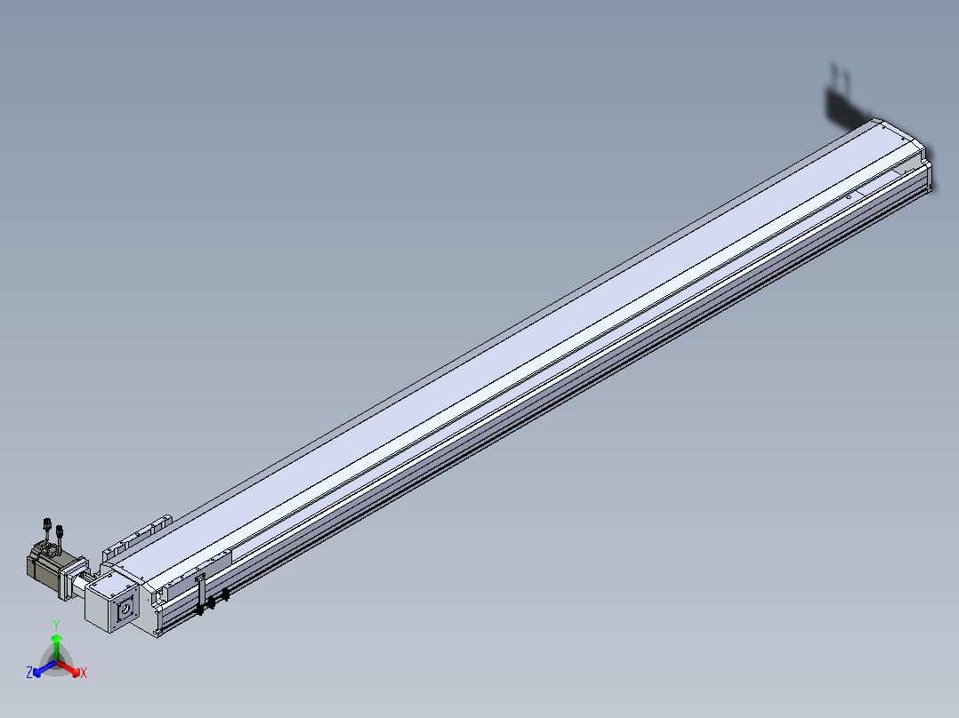 东锦同步带传动-直线滑台模组DH210B-L150-S2150-BL-P750W-C3正等轴测图