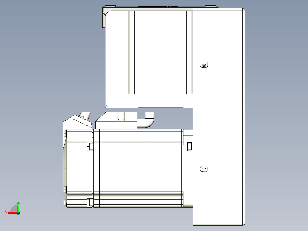 同步带全封闭直线模组TPA-HCB-85D-90-L750-RP-Y-P20-N3后视图