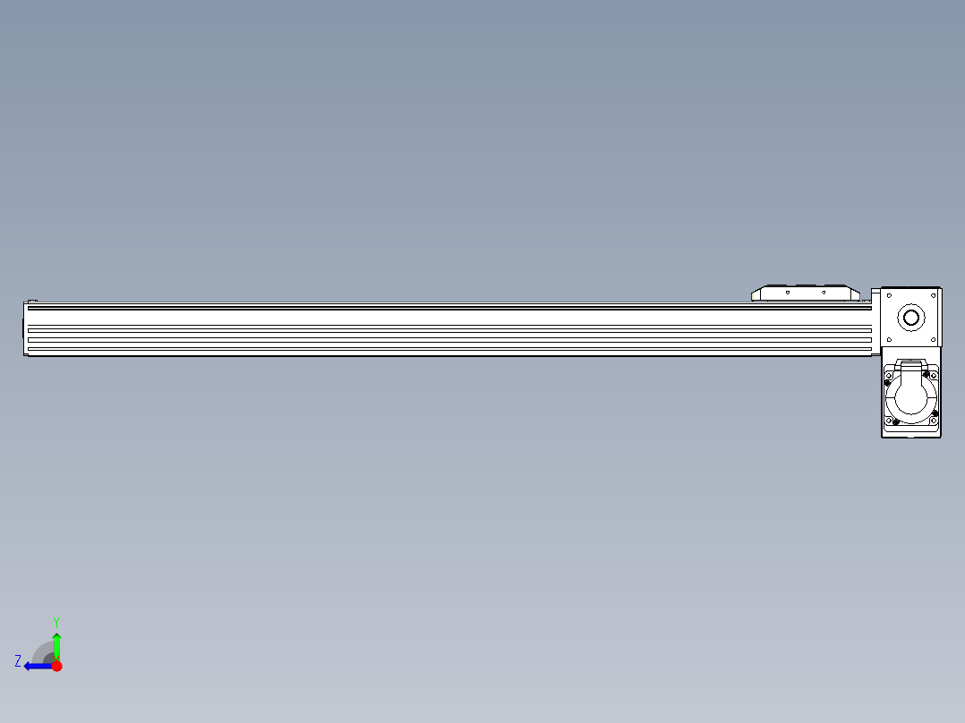 同步带全封闭直线模组TPA-HCB-85D-90-L750-RP-Y-P20-N3右视图