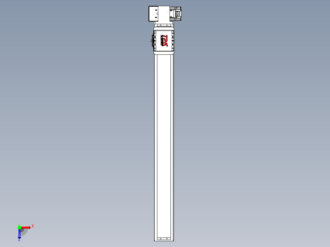 同步带全封闭直线模组TPA-HCB-85D-90-L750-RP-Y-P20-N3俯视图