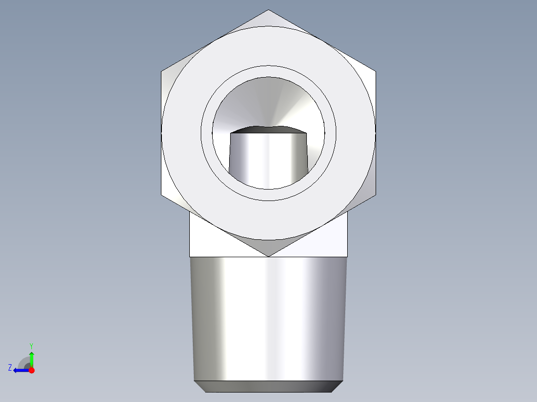 卡套式工业通用硬管接头EO_Male_stud_elbow_WE12LLR71右视图