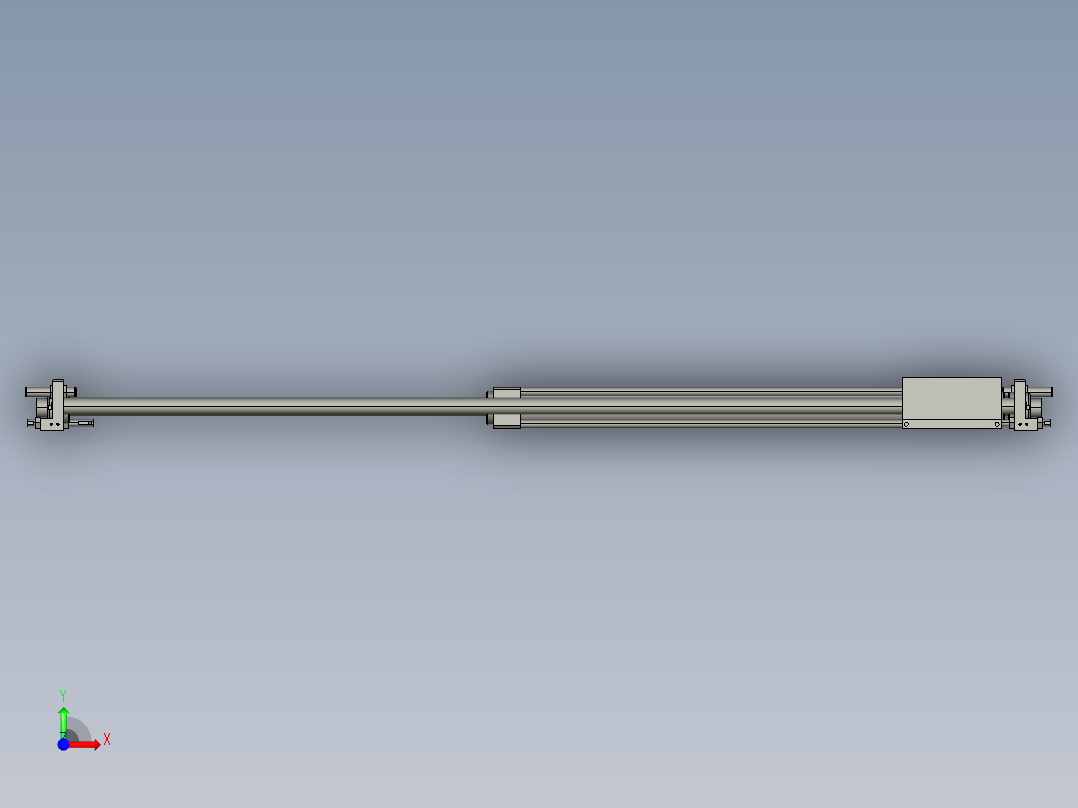 SLIDE 无杆气缸-PSC-N前视图