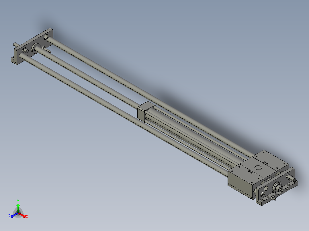 SLIDE 无杆气缸-PSC-N正等轴测图