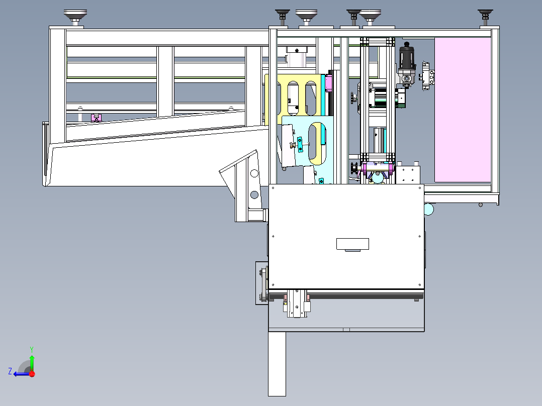 棒料超声波探伤及自动上下料设备sw18可编辑右视图