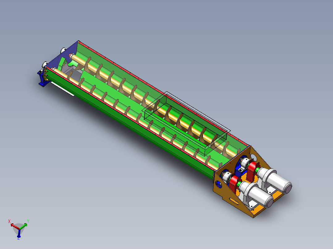 B2_双螺旋<span style='color: red'>输送机</span>creo4
