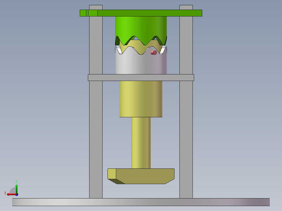 搓齿旋转机构后视图