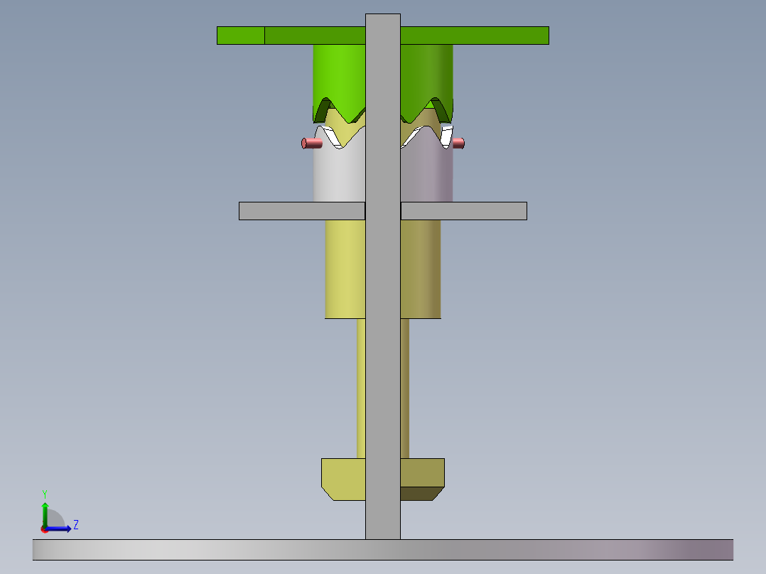 搓齿旋转机构左视图
