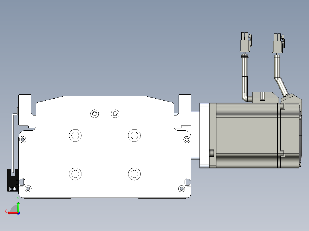 东锦同步带传动-直线滑台模组DH210B-L150-S2950-BL-P750W-C3后视图