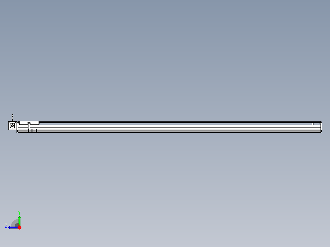 东锦同步带传动-直线滑台模组DH210B-L150-S2950-BL-P750W-C3右视图