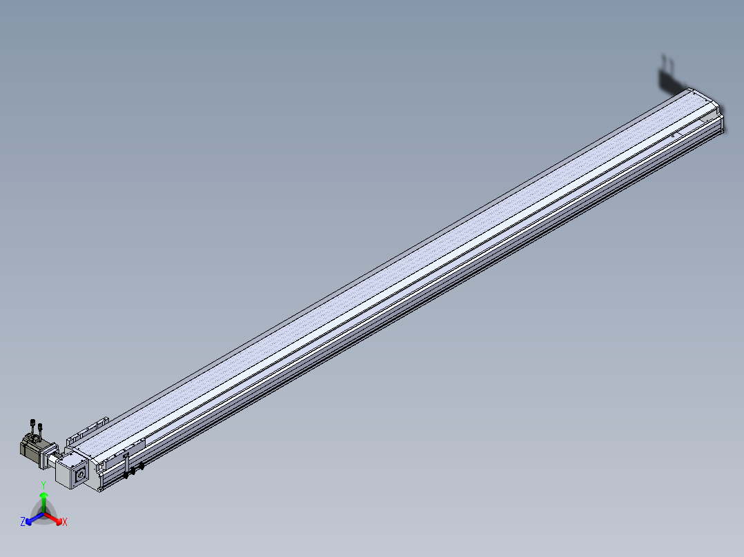 东锦同步带传动-直线滑台模组DH210B-L150-S2950-BL-P750W-C3正等轴测图