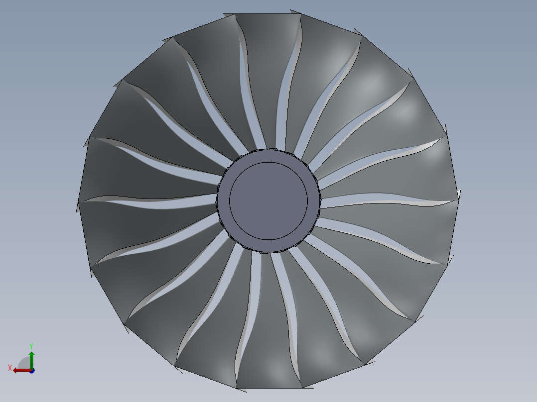 涡轮 叶片 涡扇 (44)后视图