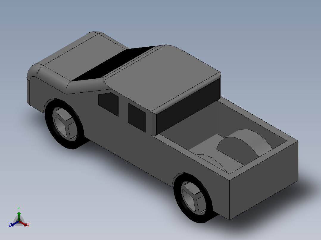 皮卡车模型<span style='color: red'>3D</span>图纸 (10)