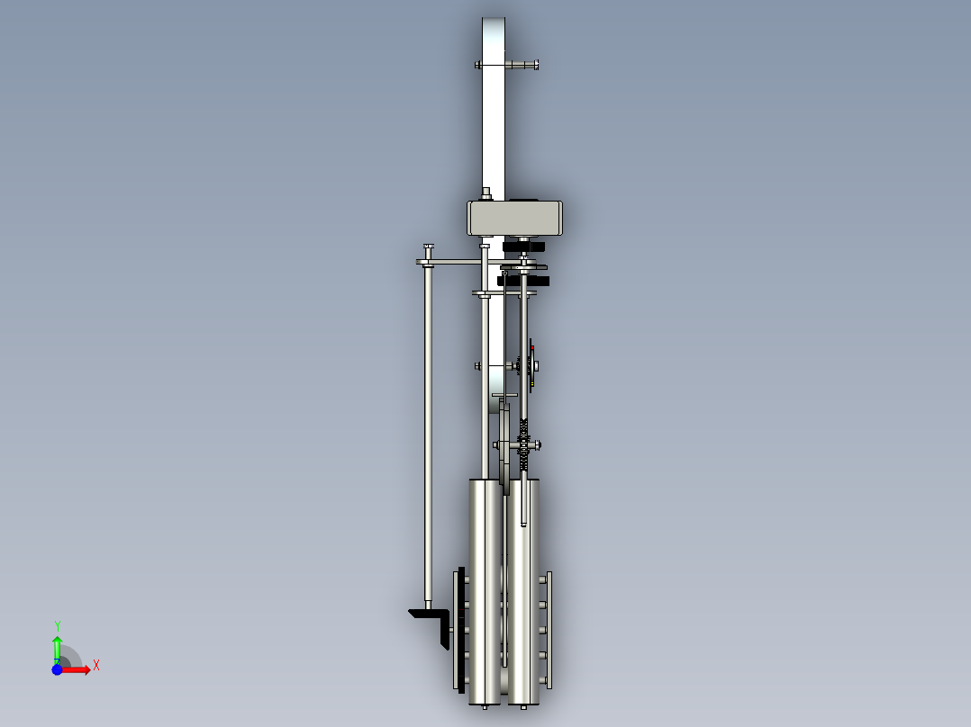 JX676-全自动啤酒瓶清洗装置的设计及仿真【三维PROE】前视图
