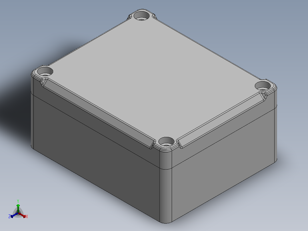 塑料盒正等轴测图