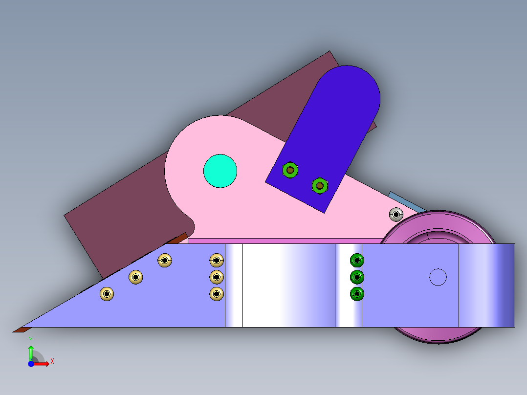 旋转锤击式战斗机器人前视图