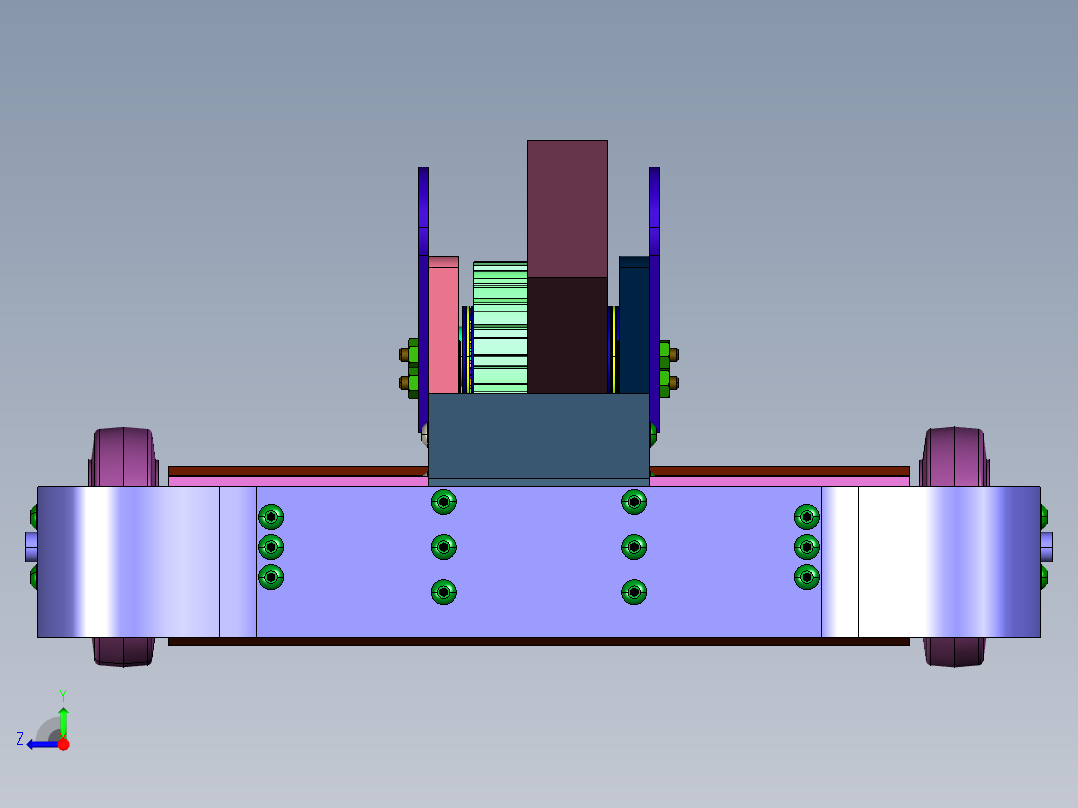 旋转锤击式战斗机器人右视图