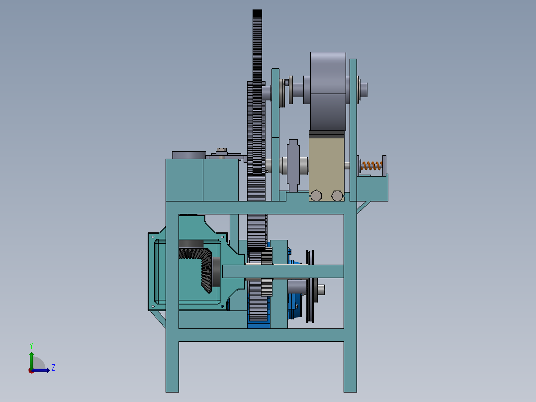 平台印刷机SW+CAD 24.5.6+260+001左视图