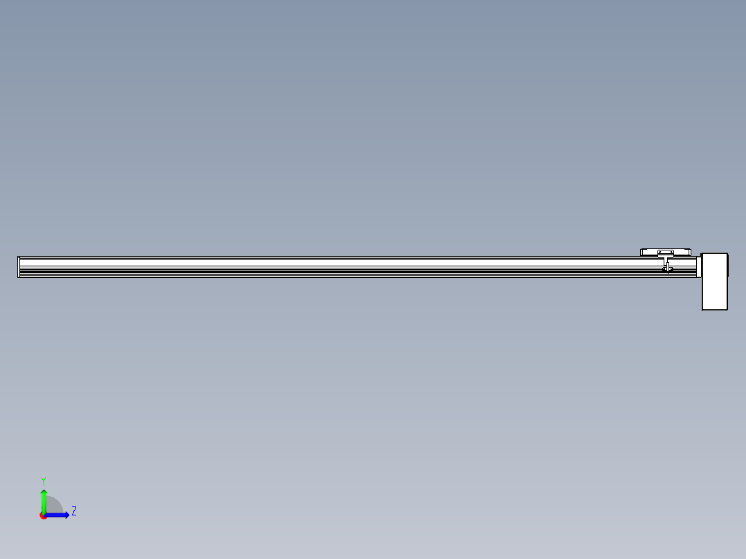 同步带全封闭直线模组TPA-HCB-105D-90-L1550-LP-C-P20-N3左视图