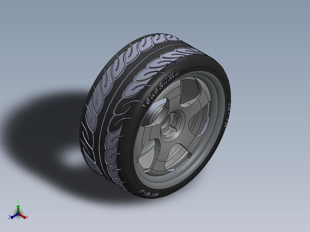 车轮正等轴测图