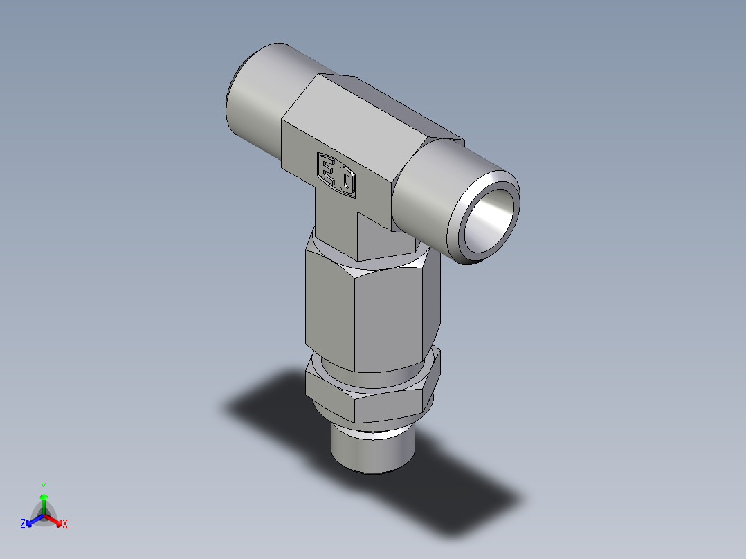 卡套式工业通用硬管接头EO_Assembled_adjustable_standpipe_branch_tee_EVT06LROMD71