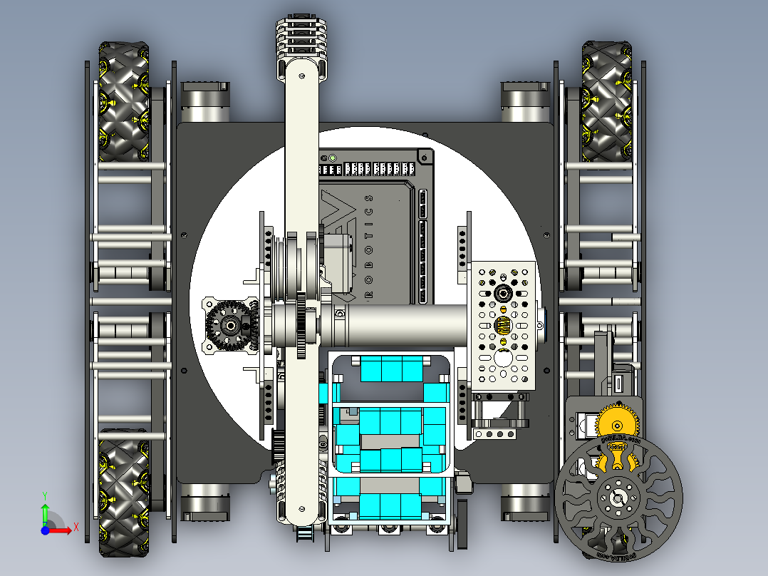 2021-22 ftc season全向轮比赛机器人前视图