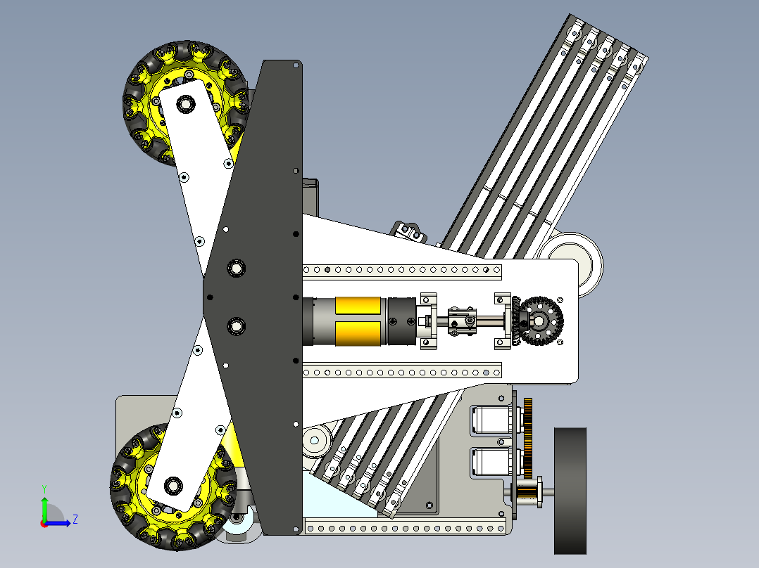 2021-22 ftc season全向轮比赛机器人左视图