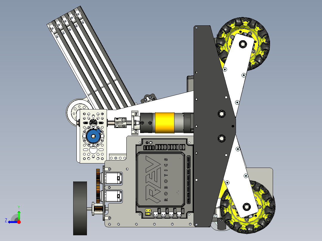 2021-22 ftc season全向轮比赛机器人右视图