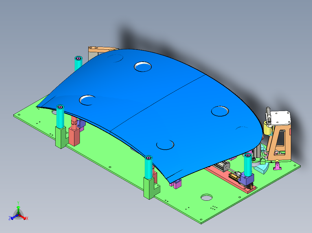 挡风玻璃密封总成工装夹具 <span style='color: red'>3D</span>模型