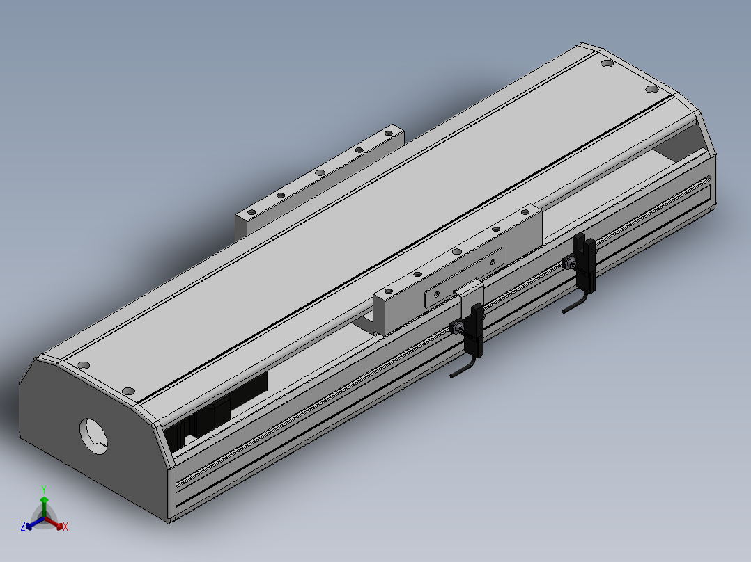 精密模组MY140-T10-100L-M-P40B-C4-C正等轴测图