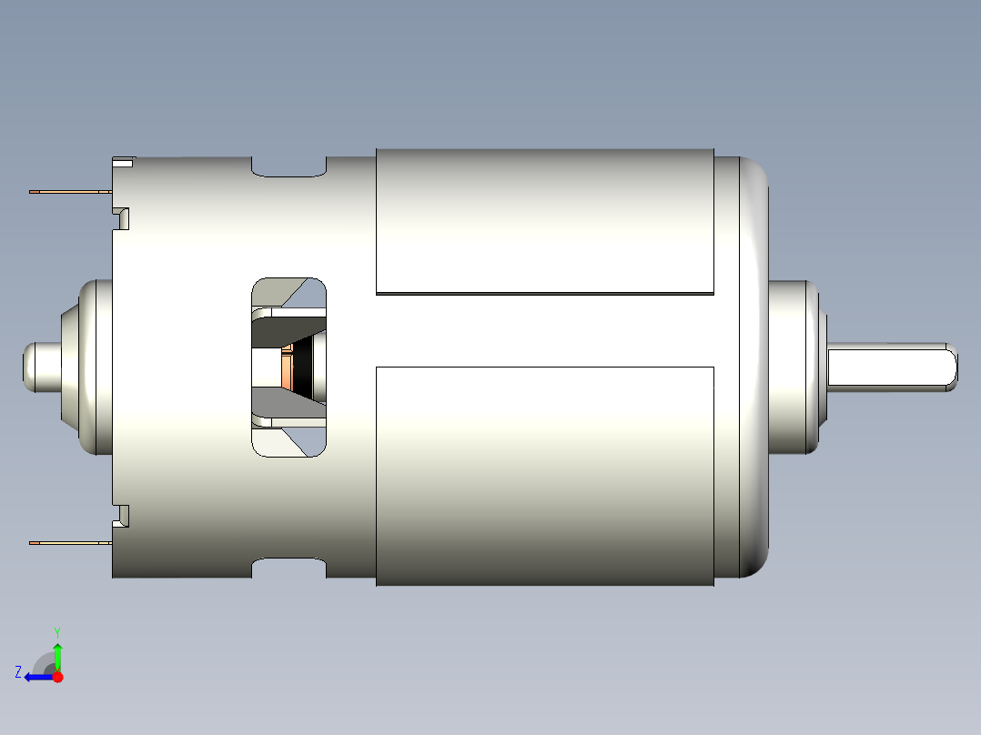 直流电机滚珠轴承12v-24v 6000-12000转右视图