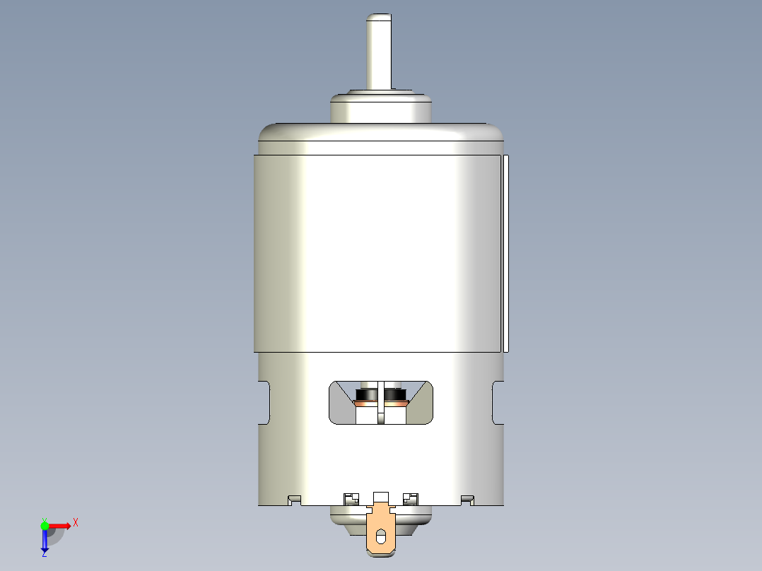 直流电机滚珠轴承12v-24v 6000-12000转俯视图