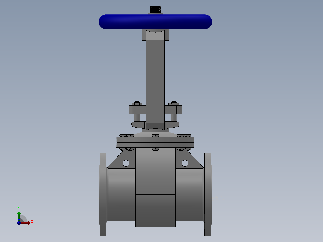 法兰闸阀-铸铁 DN25-DN600前视图