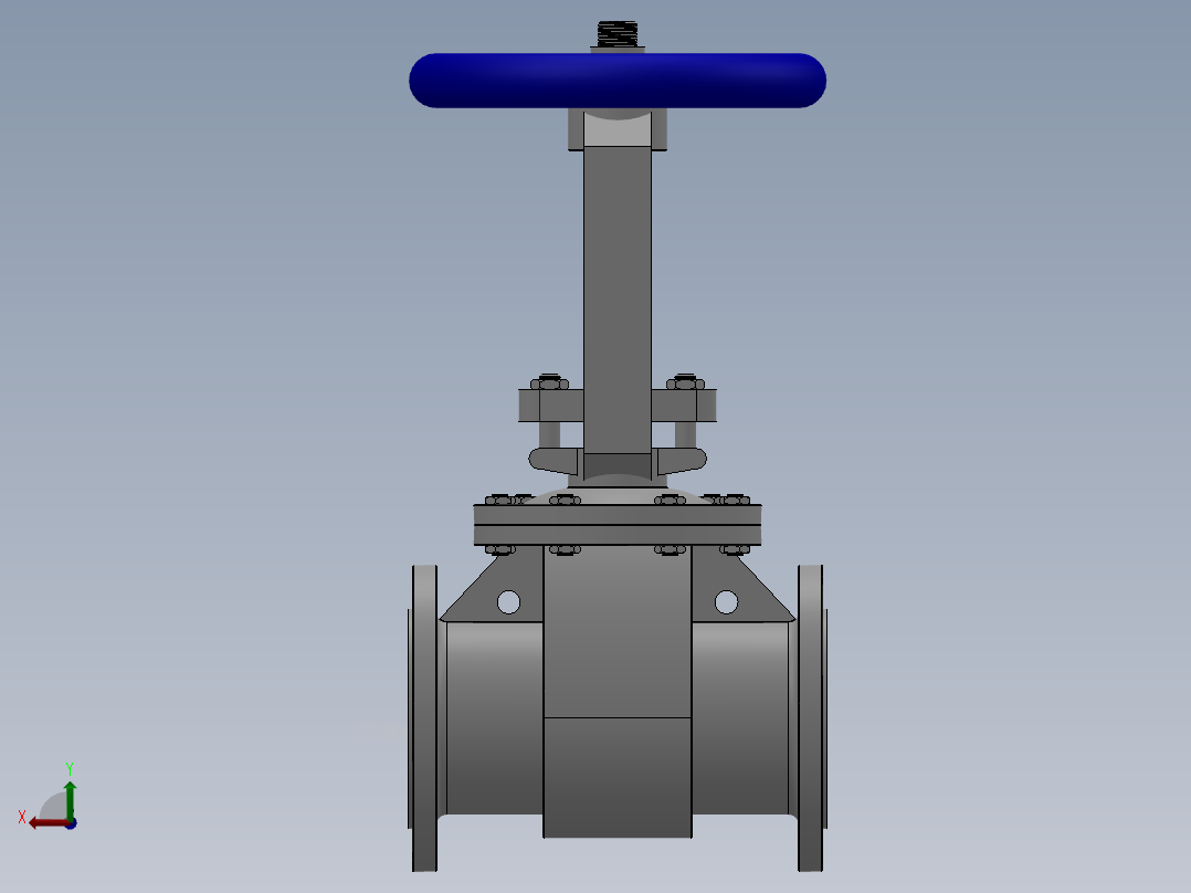 法兰闸阀-铸铁 DN25-DN600后视图