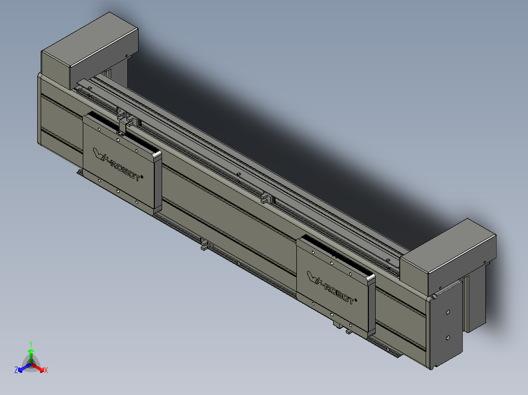 威洛博双电机滑台-VBC14S2-L50-S300-BD-P40-C6正等轴测图