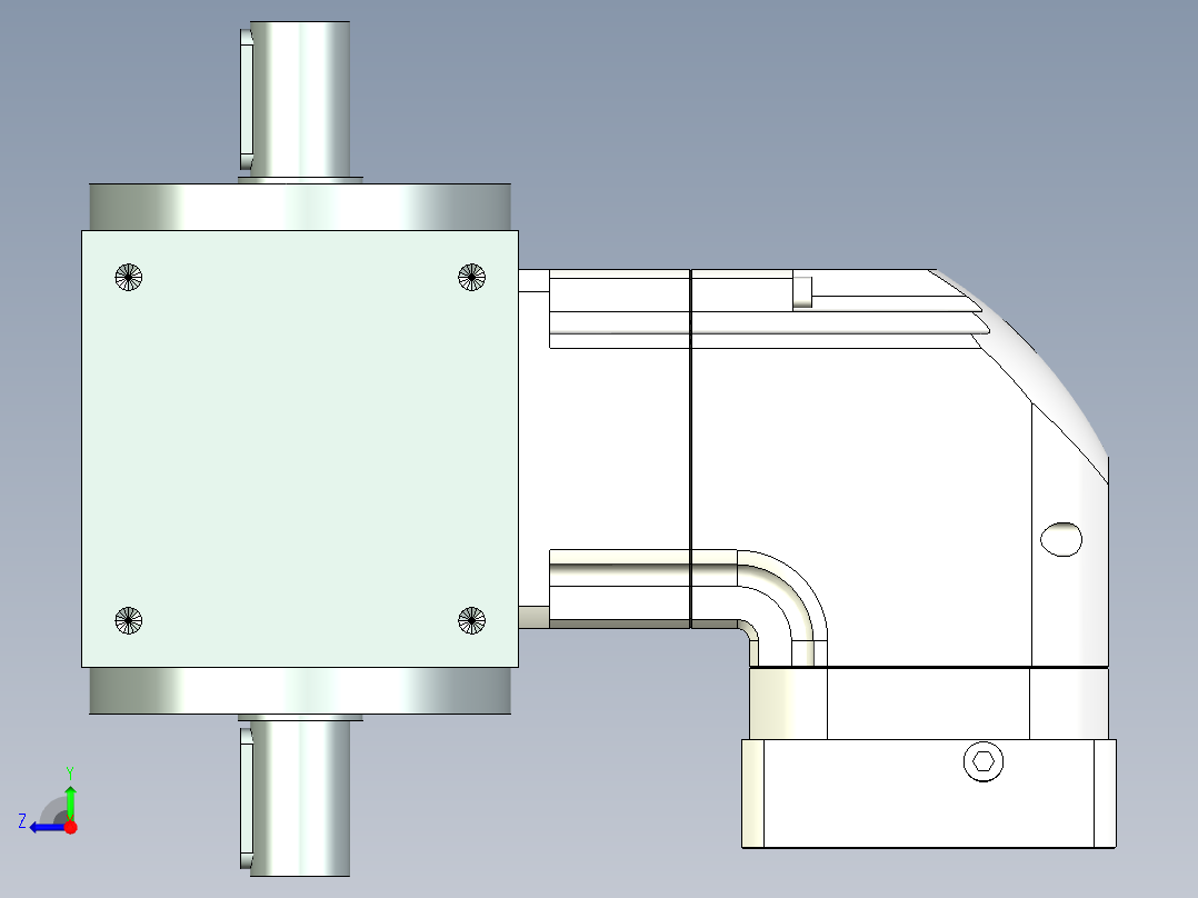 换向器PW140双轴 ZPGH115-L1 24-110-145-M8-8B.stp右视图