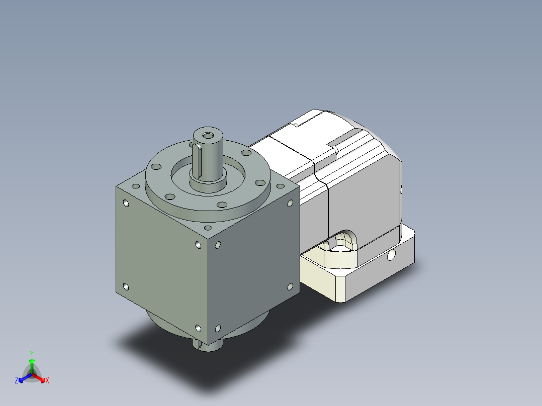 换向器PW140双轴 ZPGH115-L1 24-110-145-M8-8B.stp正等轴测图