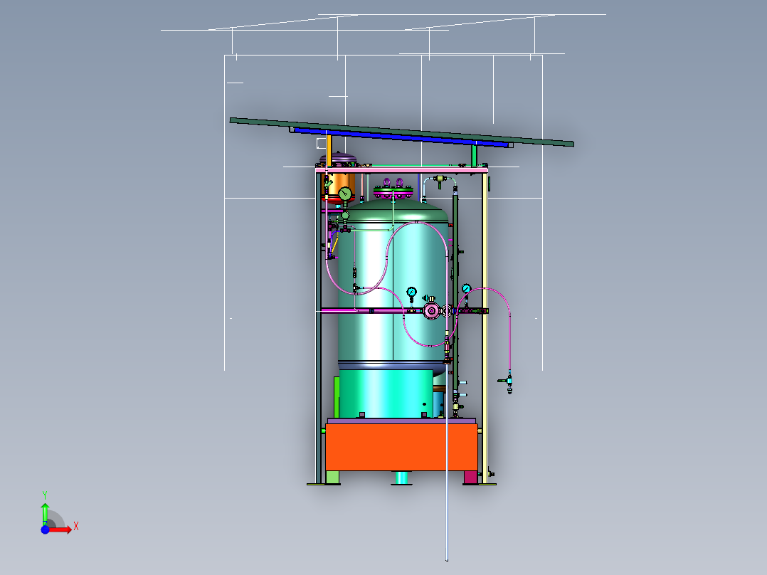 天然气自动加臭加药撬前视图