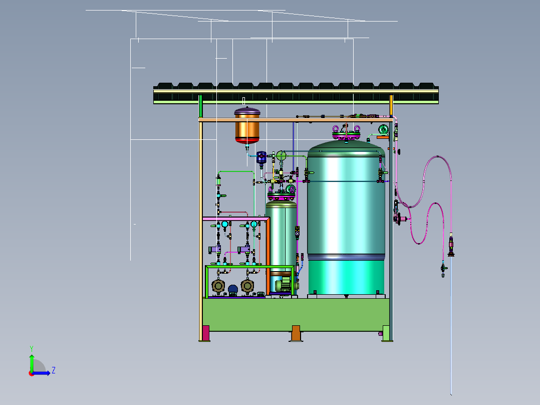 天然气自动加臭加药撬左视图